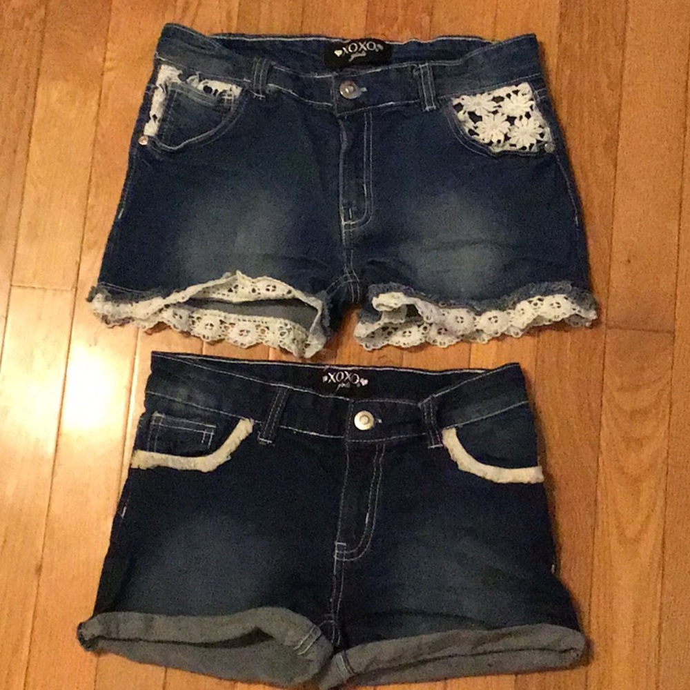 Xoxo girls 14 jean shorts lot